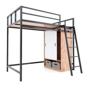 giường sắt tầng kết hợp tủ quần áo
